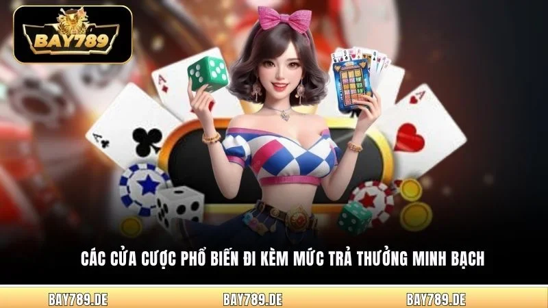 Các cửa cược phổ biến đi kèm mức trả thưởng minh bạch